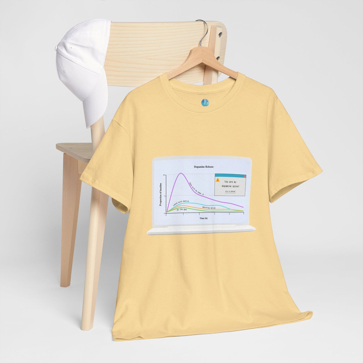 Valentine's Dopamine Chart Unisex Tee - Laptop design