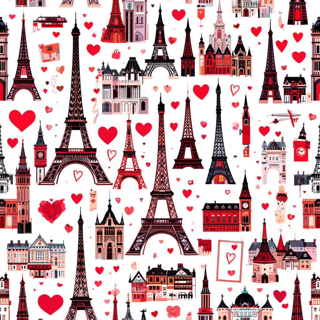 Paris Style Pillowcase  - Red Romance