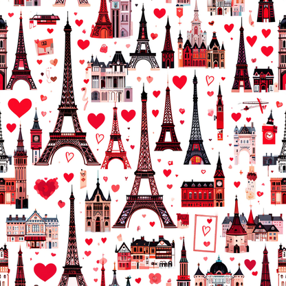 Paris Style Pillowcase  - Red Romance