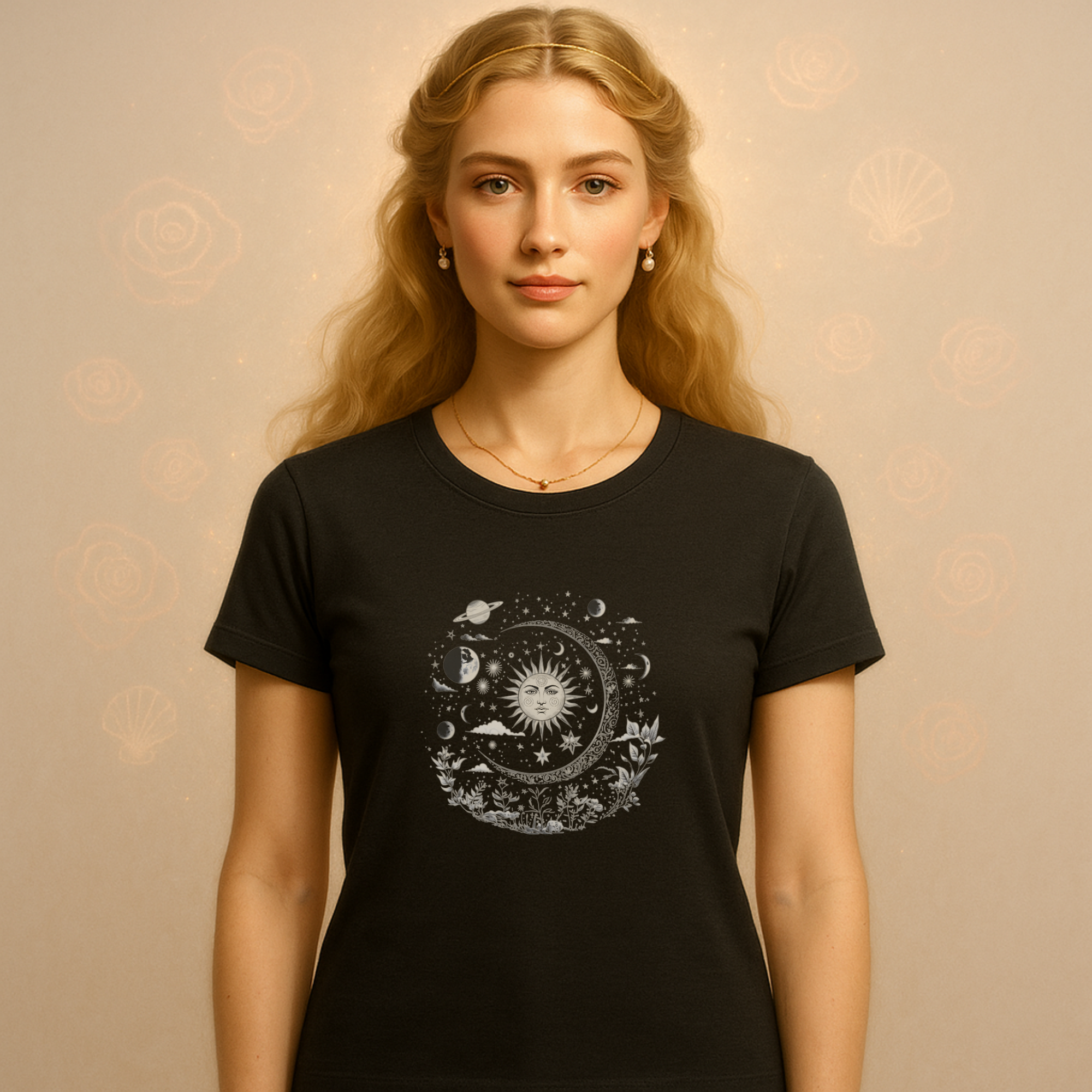 Mystic Sun & Moon Celestial Astrology T-Shirt