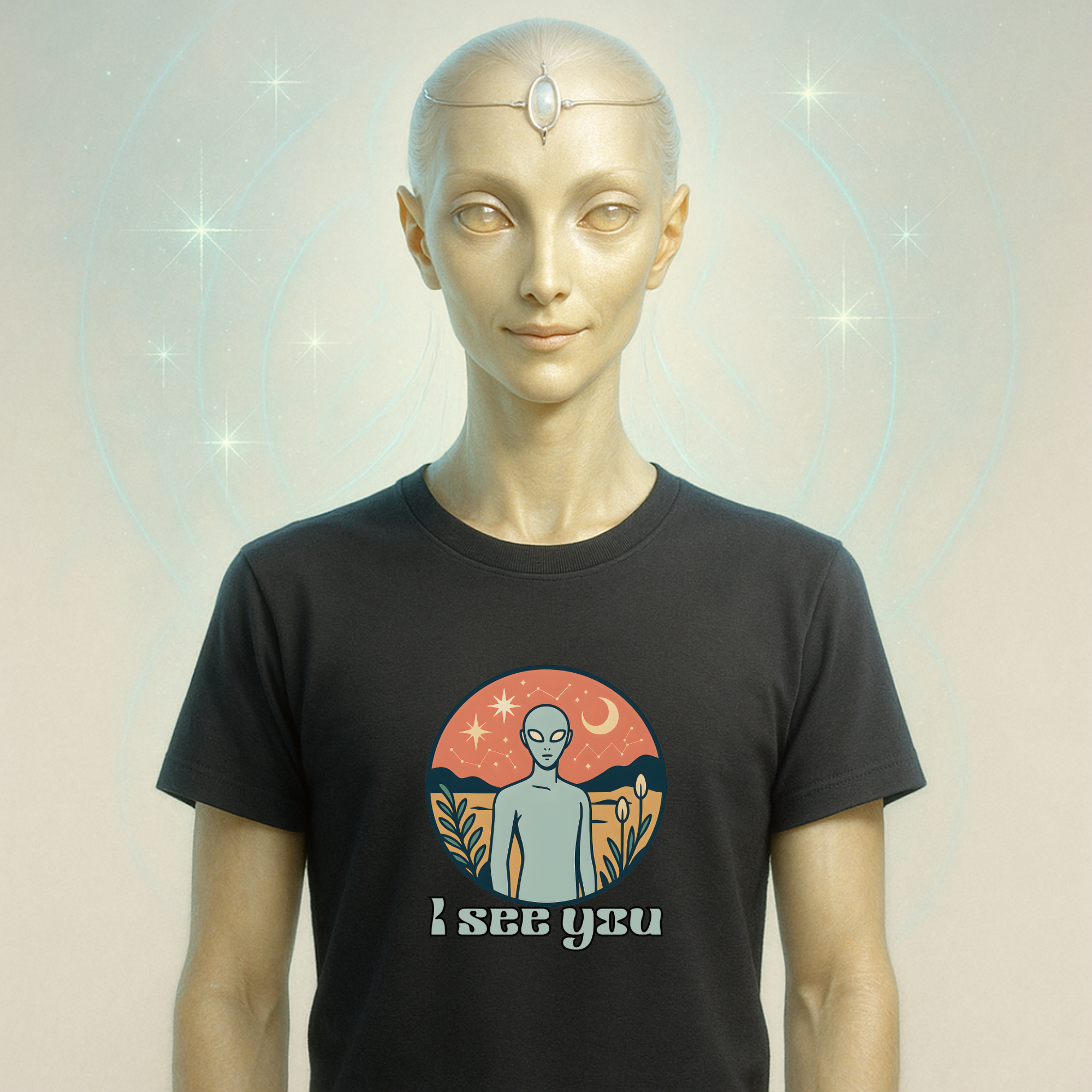 I See You Alien T-Shirt  Funny E.T. UFO UAP Graphic Tee