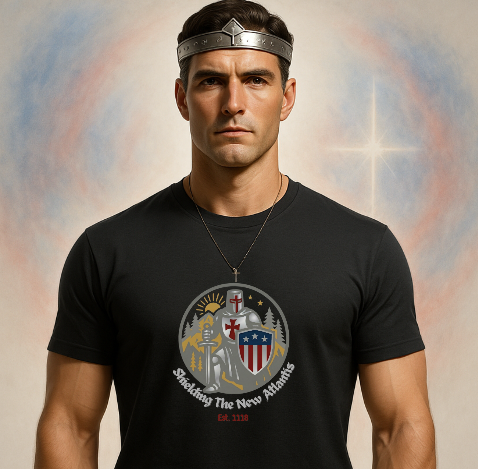 Shielding Templars T-Shirt - Guardians of New Atlantis