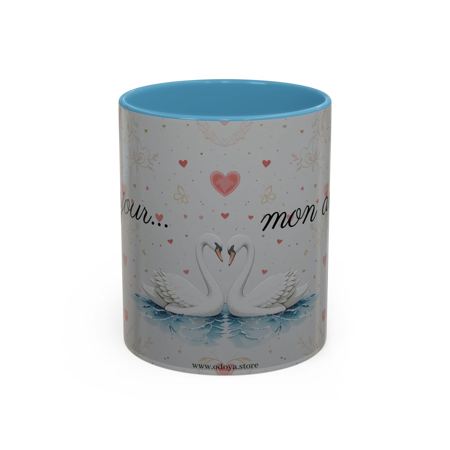 Valentine's Coffee Mug - White Swans