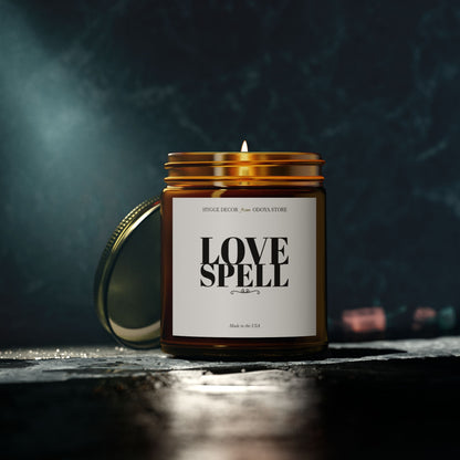 Love Spell Scented Candle – Romantic Coconut Apricot Wax