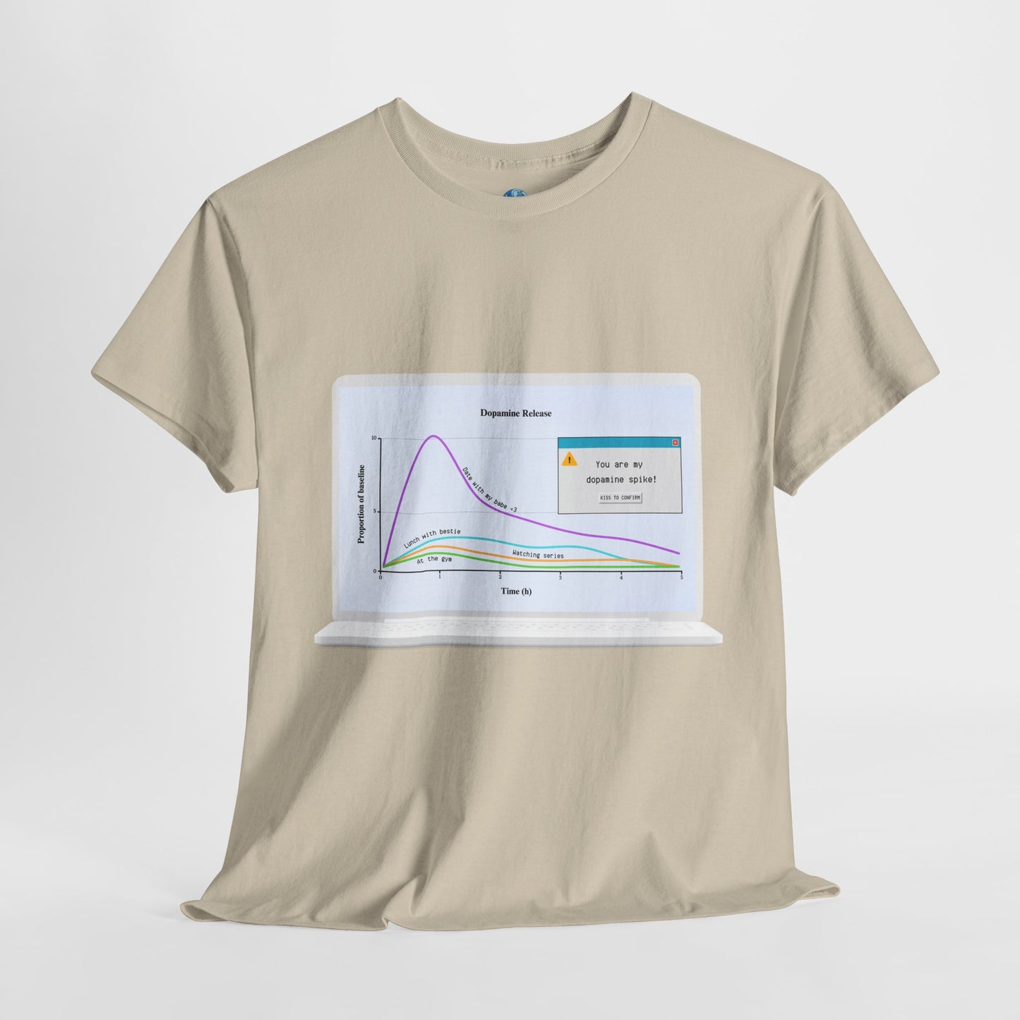 Valentine's Dopamine Chart Unisex Tee - Laptop design