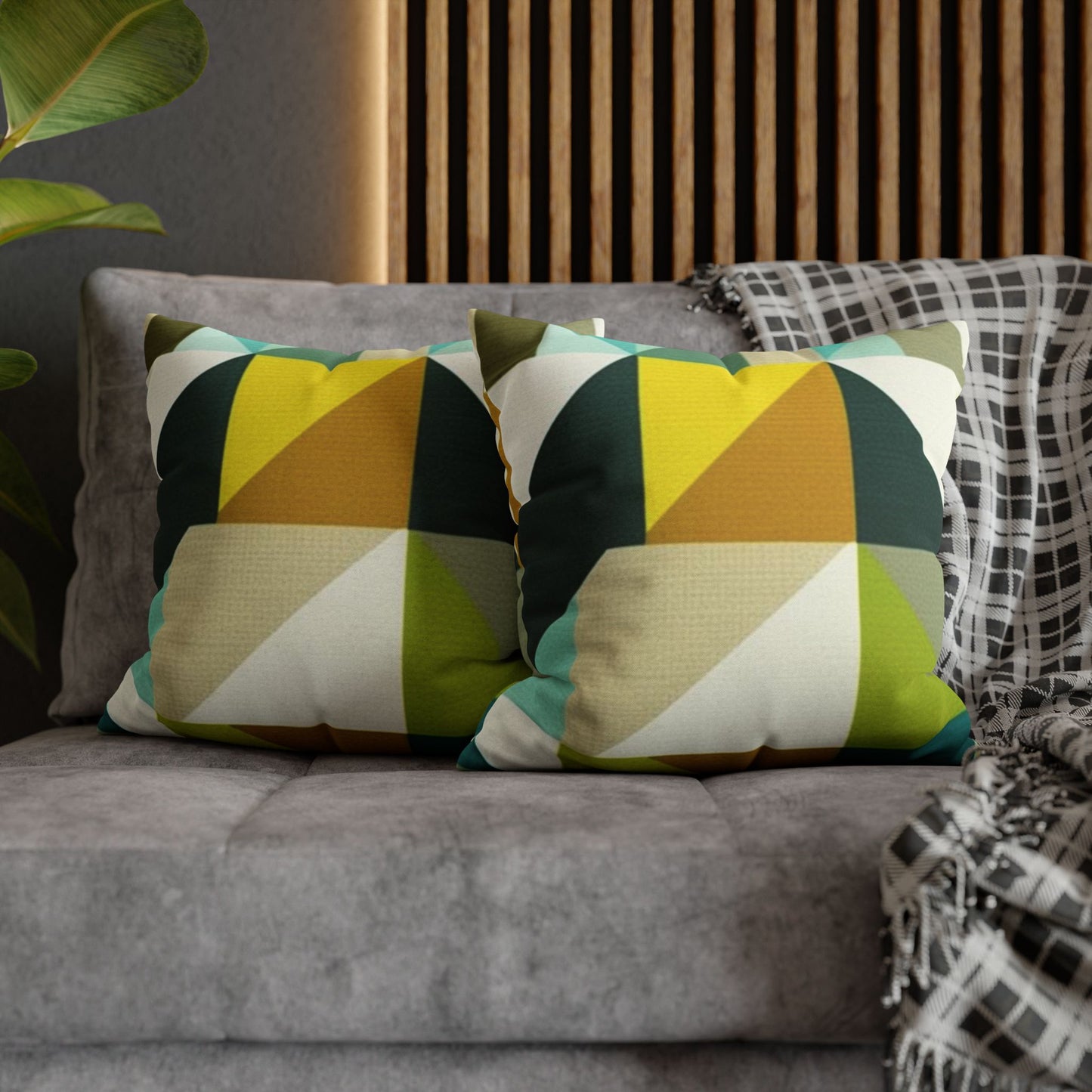 Geometric Design Throw Pillowcase