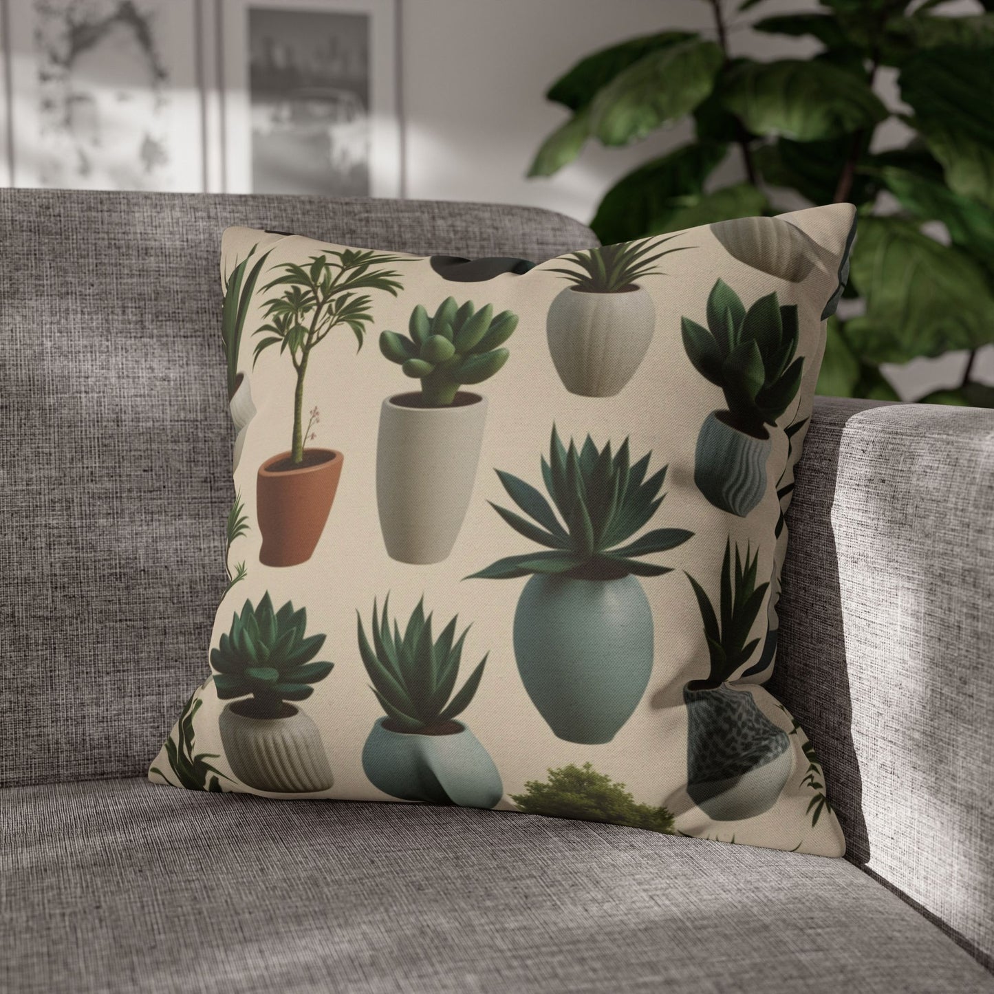 Succulent Garden Design Pillowcase (multi-sizes)