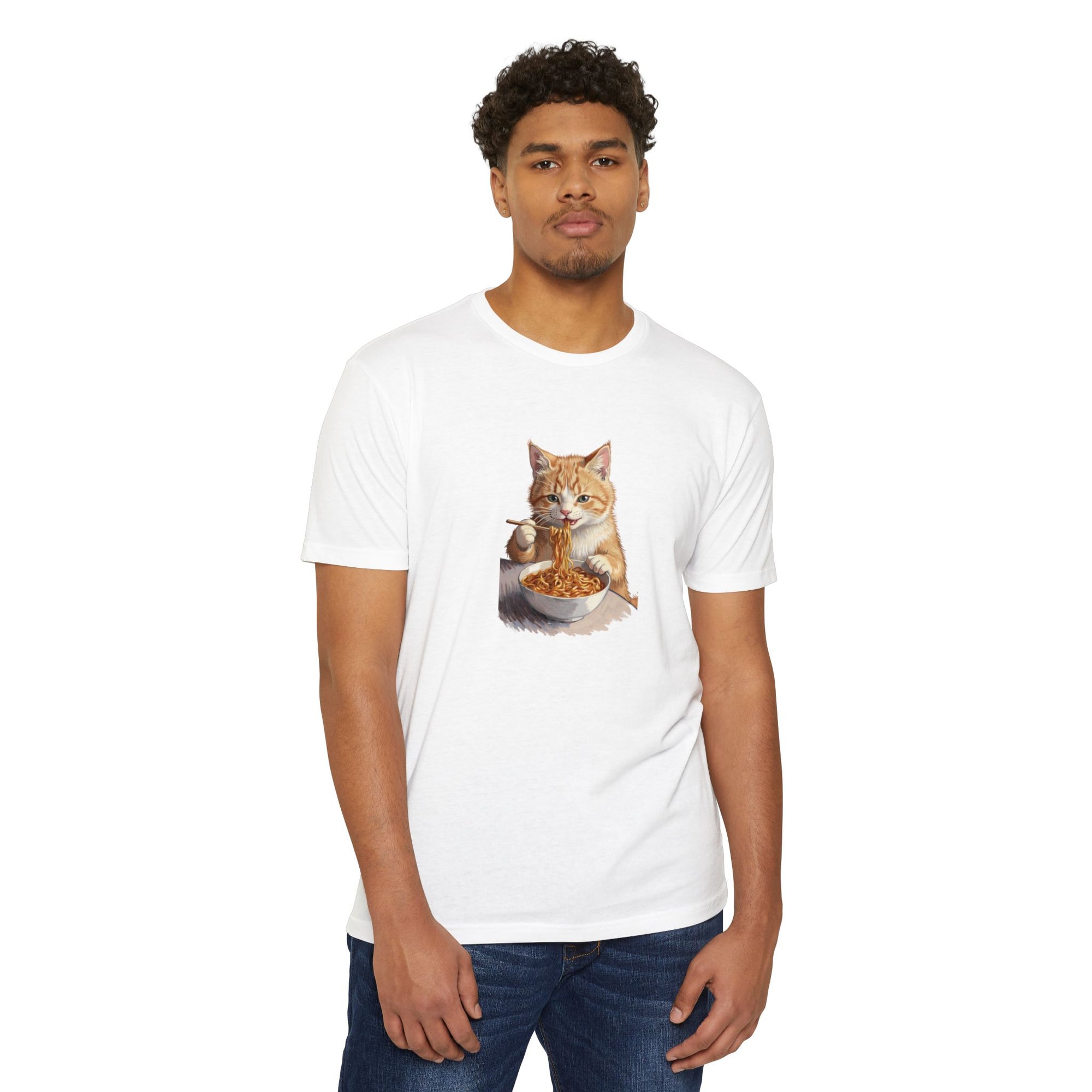 Alien Cat Noodle T-Shirt – Retro Ramen
