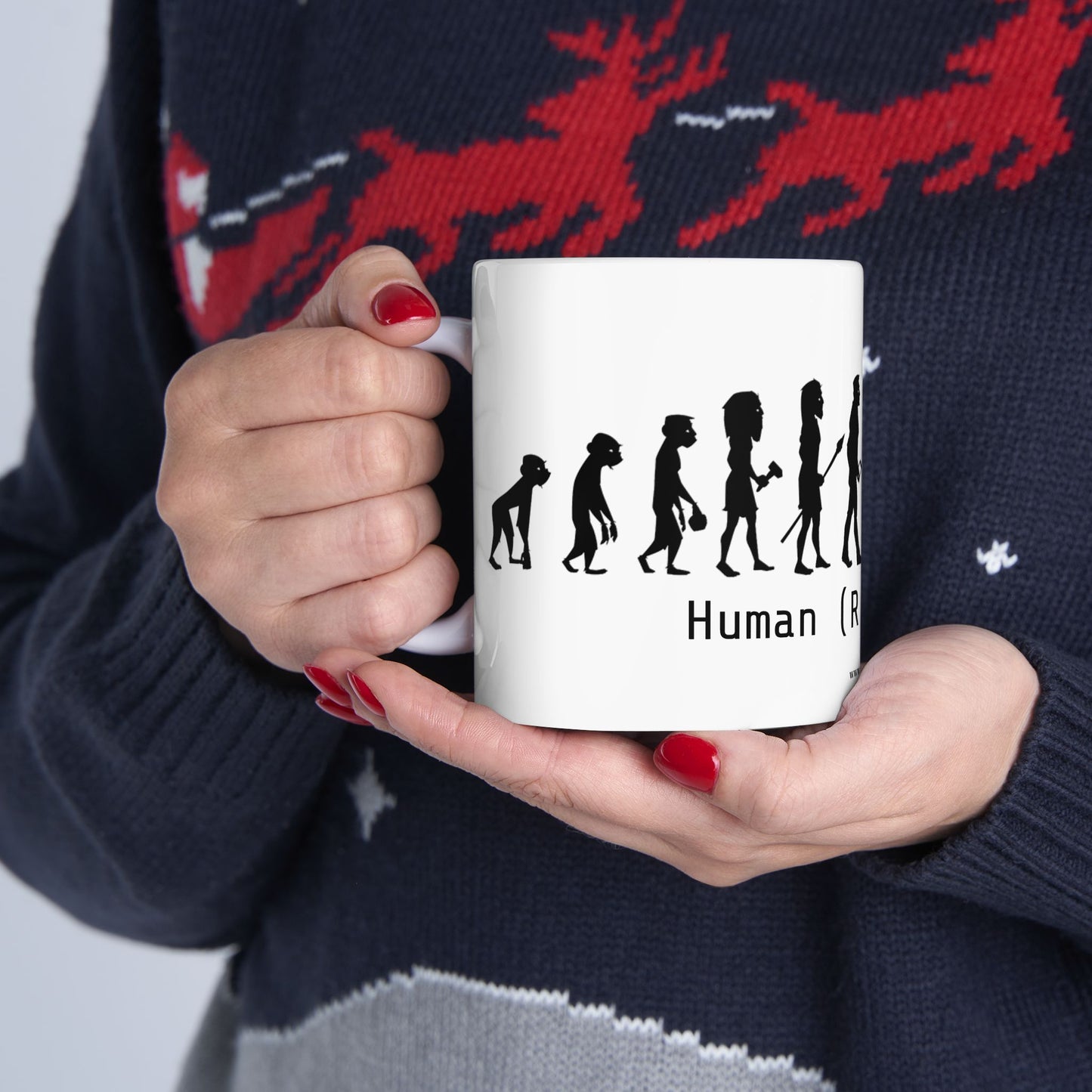 Meme mug Human Evolution - Geeks and tech lovers gift