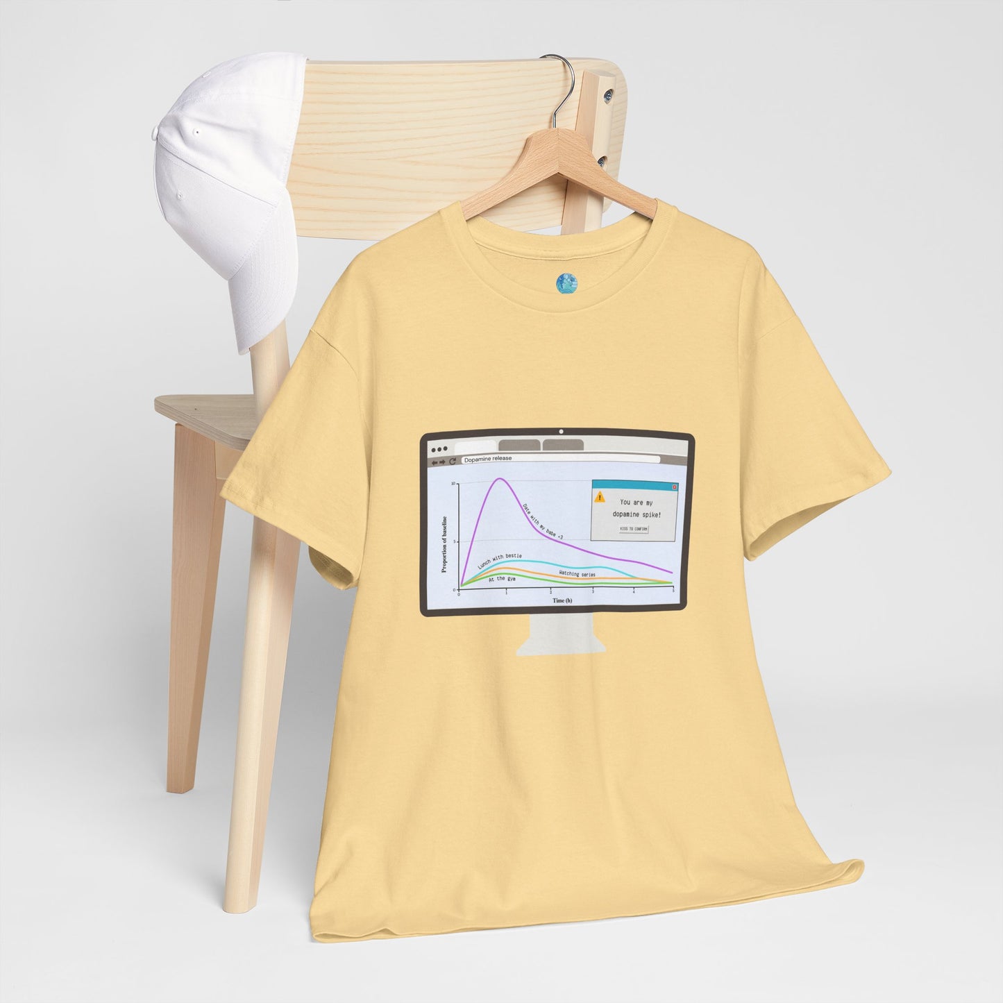 Valentine's Dopamine Chart Unisex Tee - Desktop design