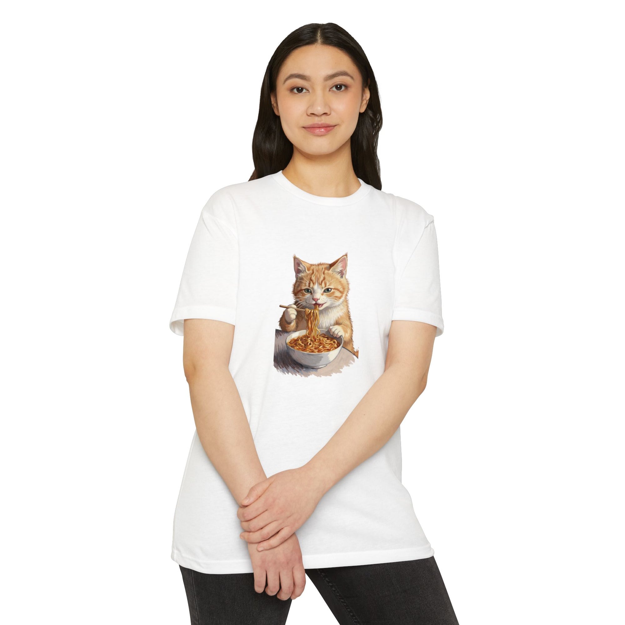 Alien Cat Noodle T-Shirt – Retro Ramen
