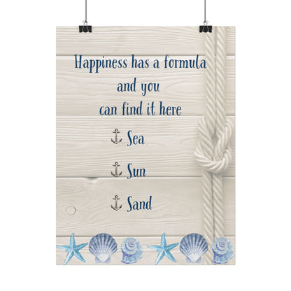 Beach House Decor Happiness Formula - Father's Day Gifts
