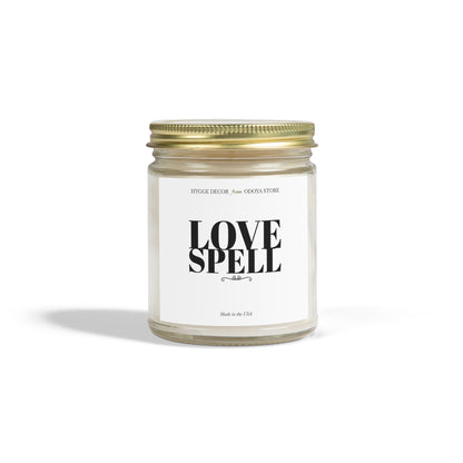 Love Spell Scented Candle – Romantic Coconut Apricot Wax