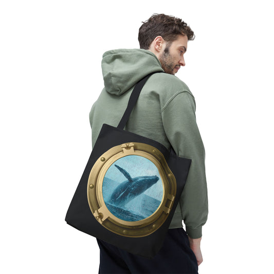 Whale Breaching Tote Bag