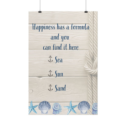 Beach House Decor Happiness Formula - Father's Day Gifts