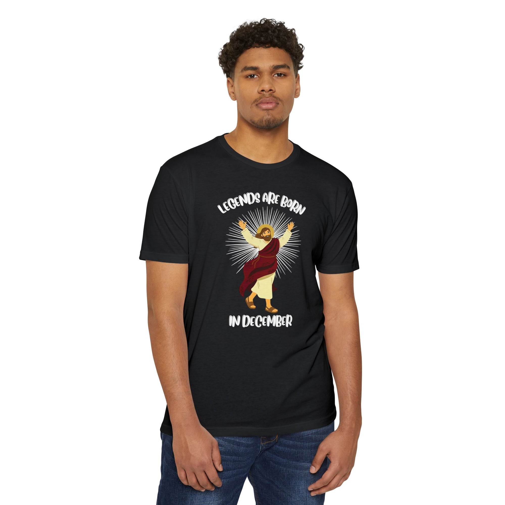 Legends Are Born in December - Birthday & Christmas Tee - Funny Jesus T-Shirt