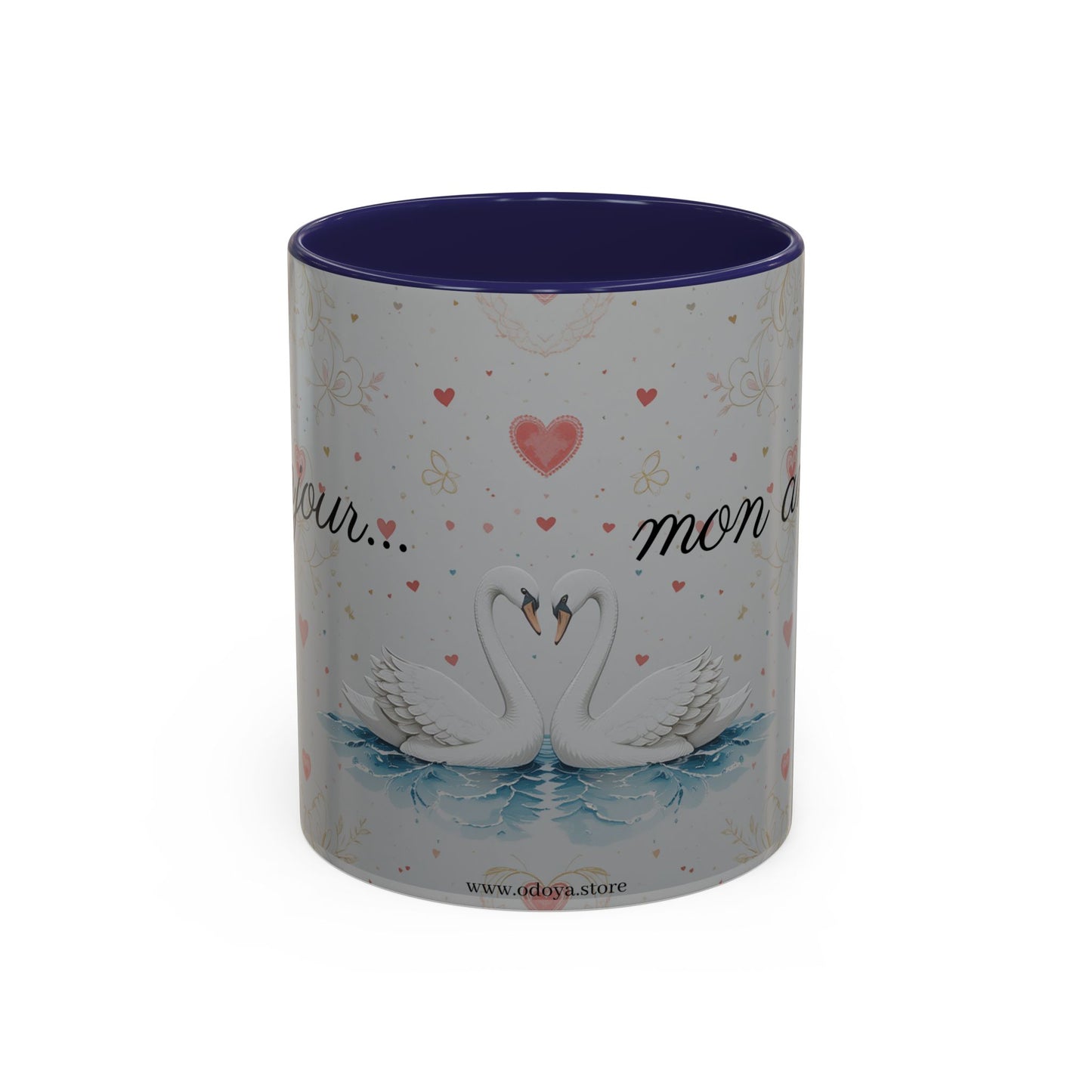 Valentine's Coffee Mug - White Swans