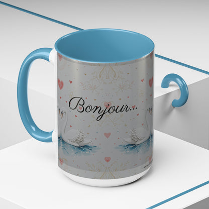 Valentine's Coffee Mug - White Swans