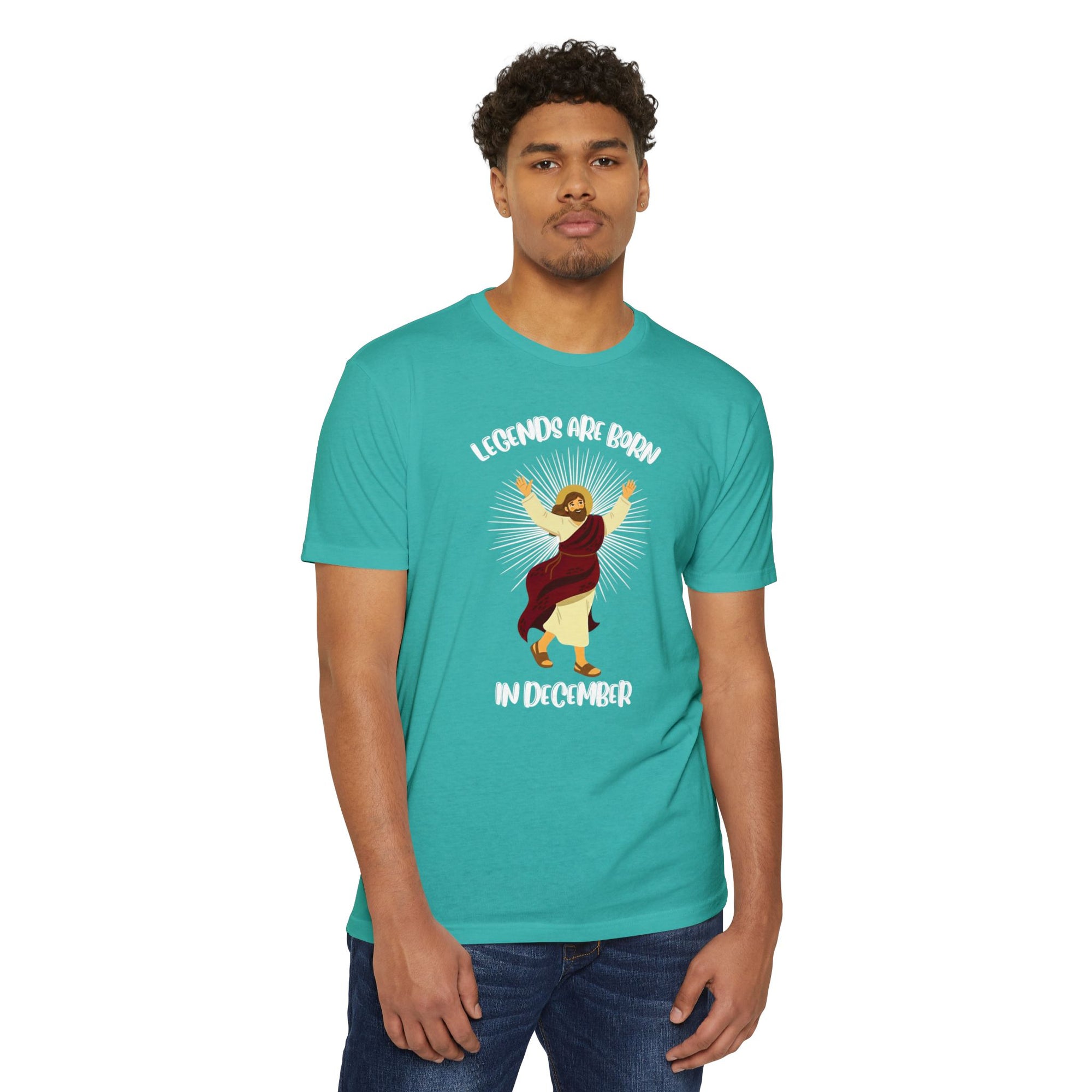 Legends Are Born in December - Birthday & Christmas Tee - Funny Jesus T-Shirt