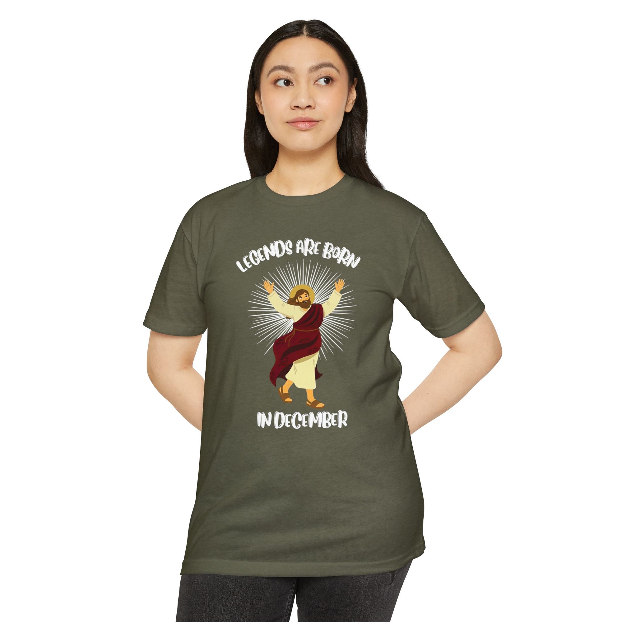 Legends Are Born in December - Birthday & Christmas Tee - Funny Jesus T-Shirt