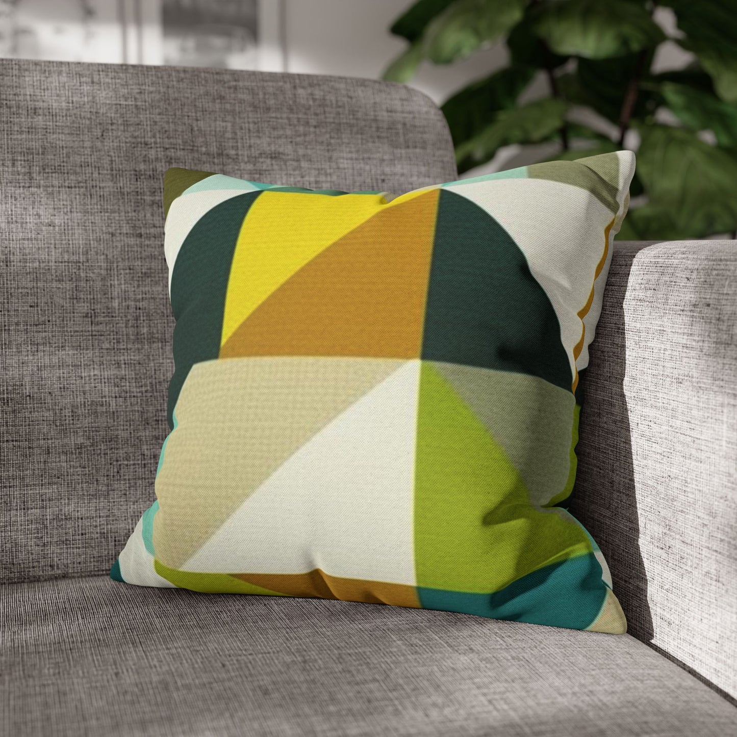 Geometric Design Throw Pillowcase