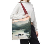 Orca and Sunset Beach Tote Bag