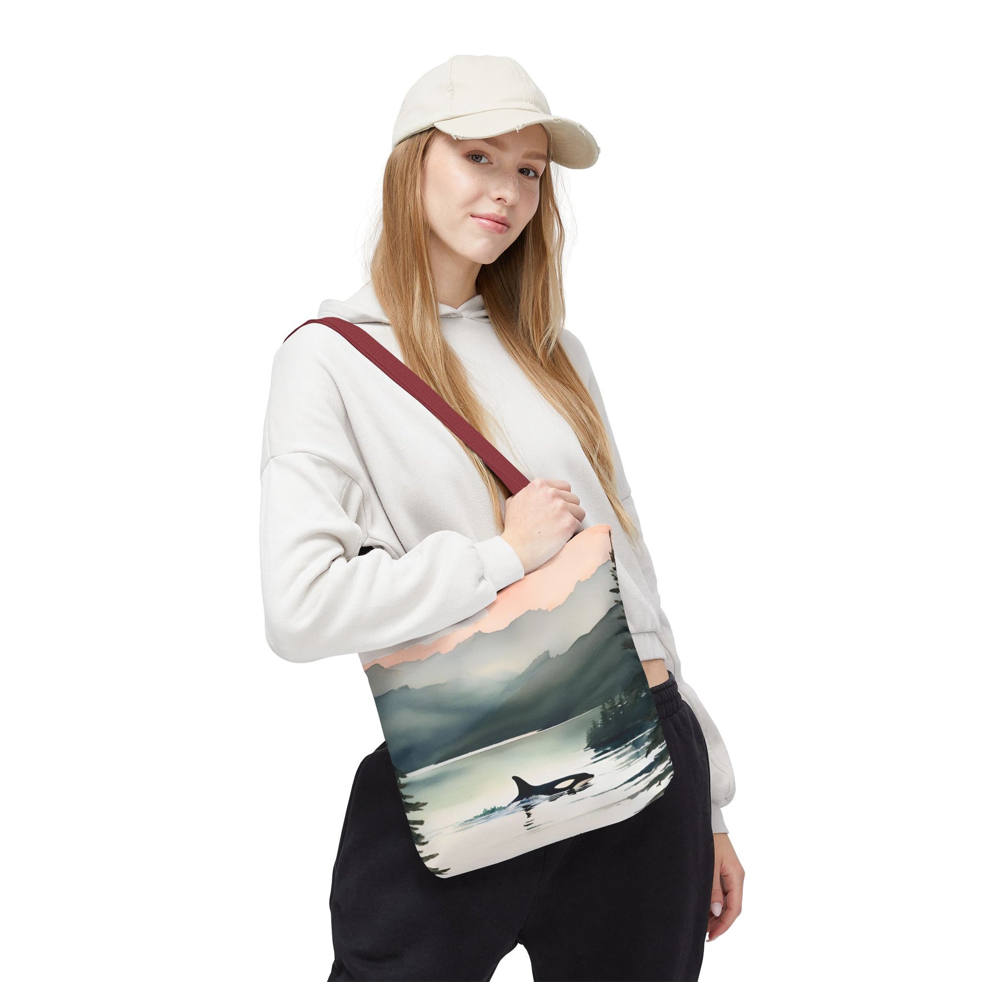 Orca and Sunset Beach Tote Bag