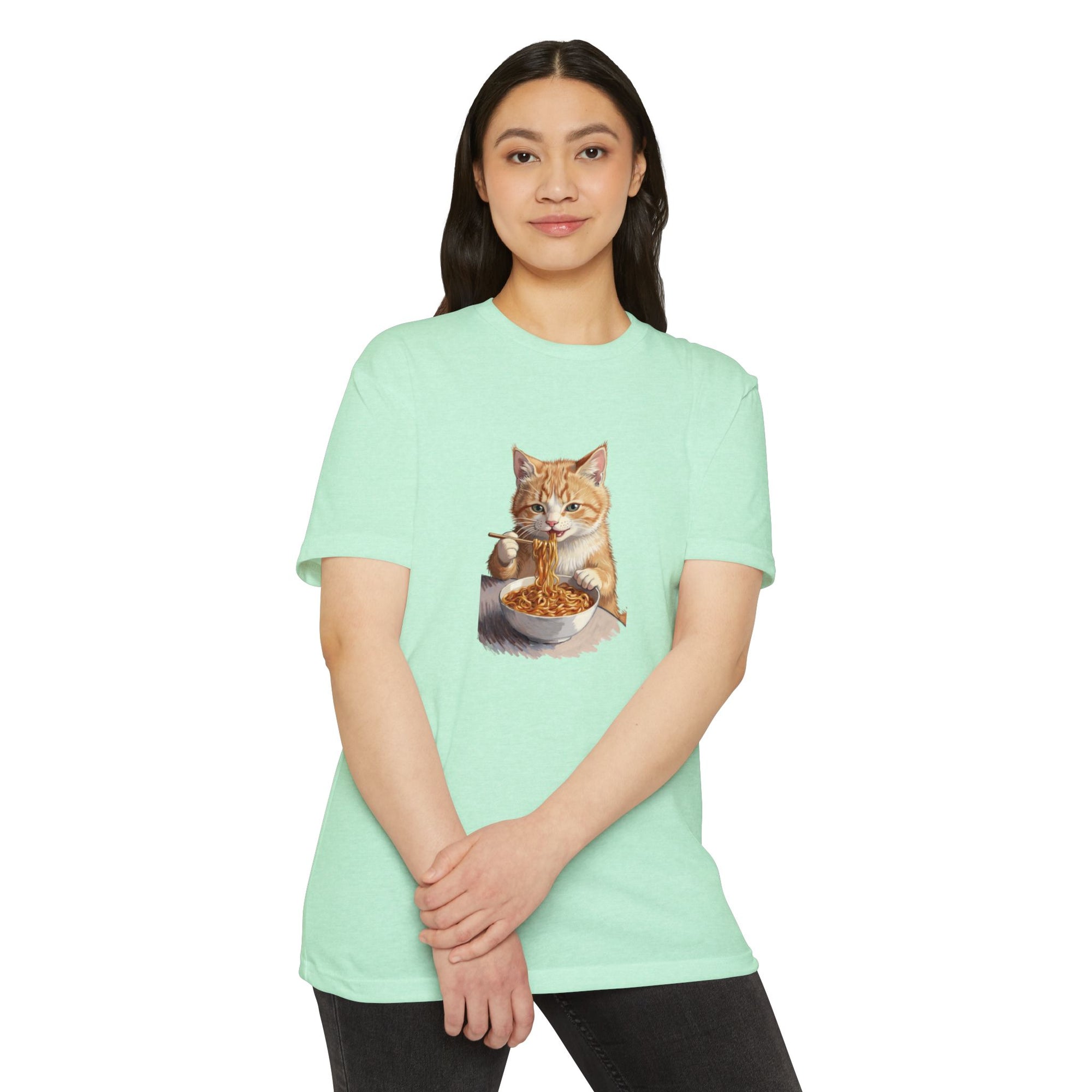 Alien Cat Noodle T-Shirt – Retro Ramen