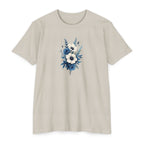 Blue Cosmic Flowers T-shirt