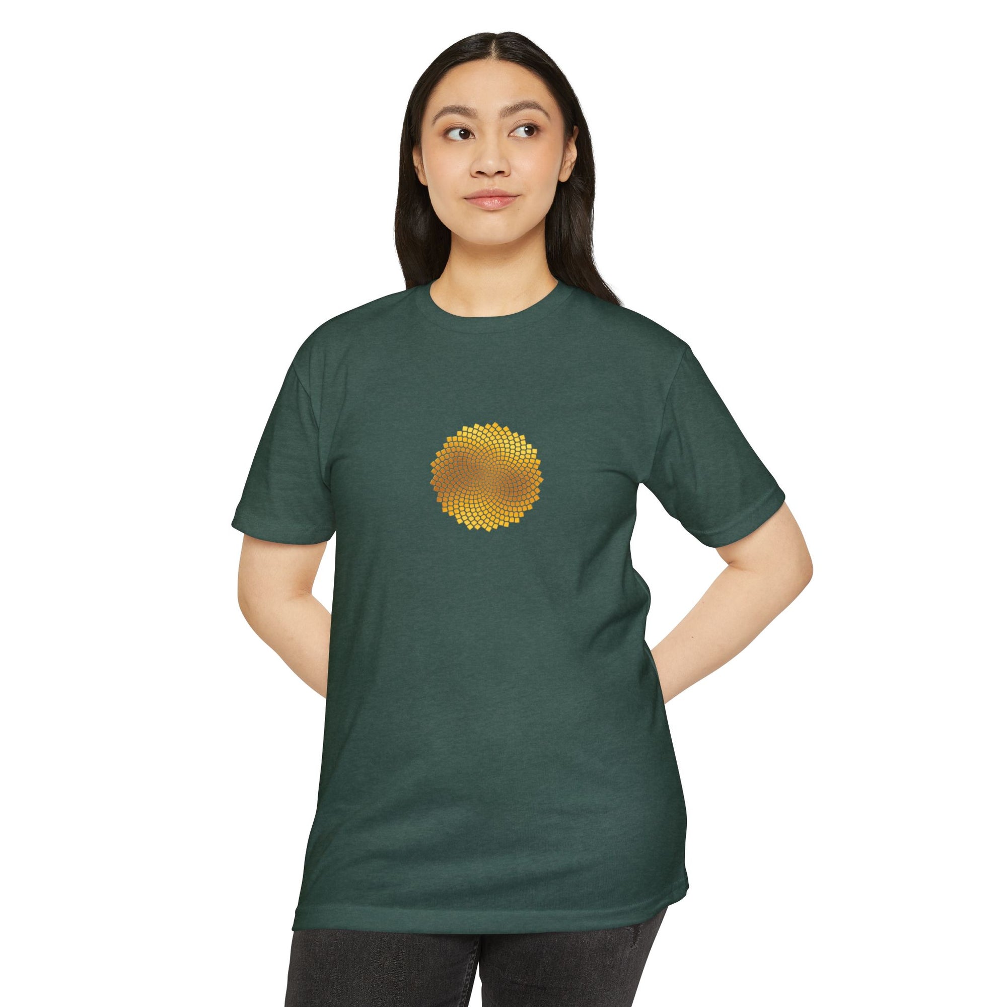 Sunflower Seeds Fibonacci Spirals T-Shirt