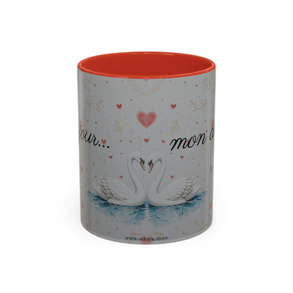 Valentine's Coffee Mug - White Swans