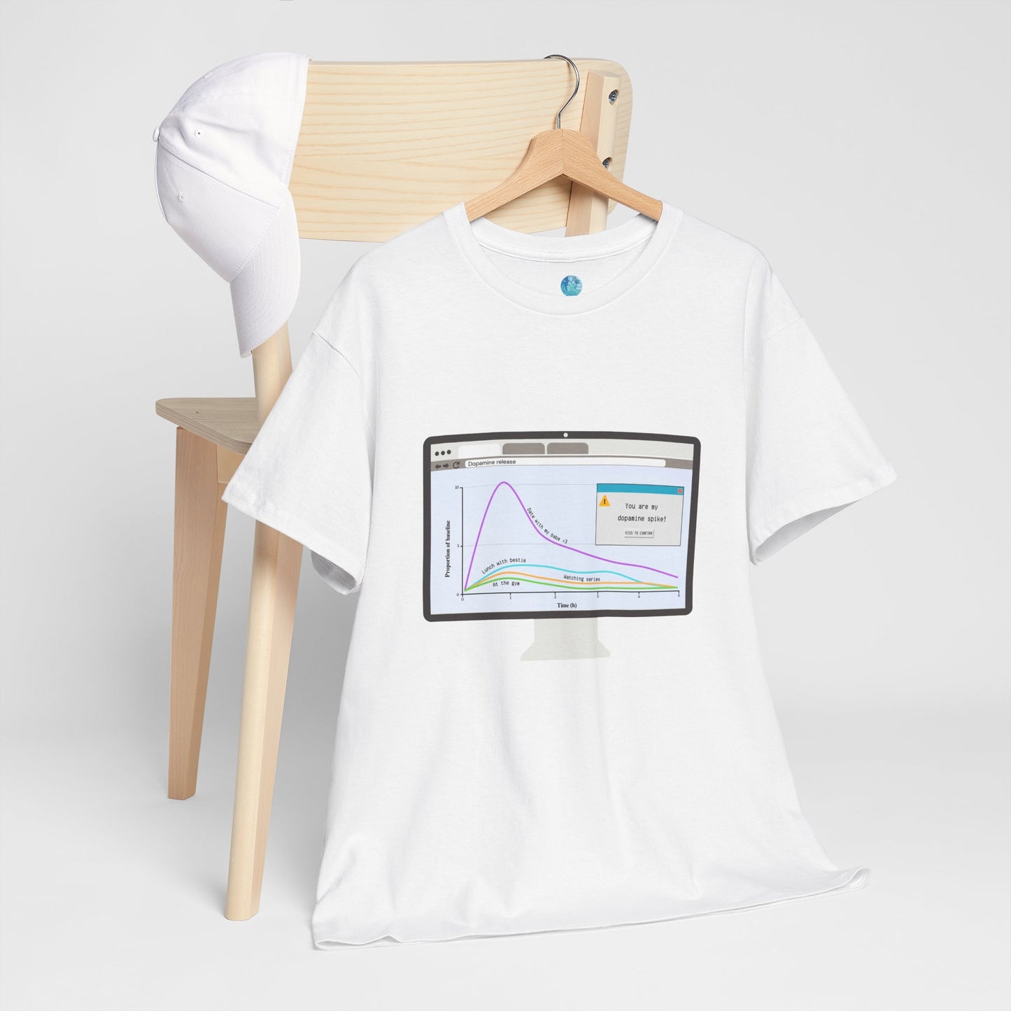 Valentine's Dopamine Chart Unisex Tee - Desktop design