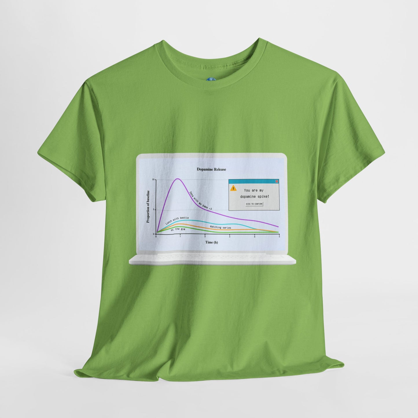 Valentine's Dopamine Chart Unisex Tee - Laptop design