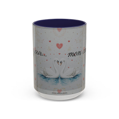 Valentine's Coffee Mug - White Swans