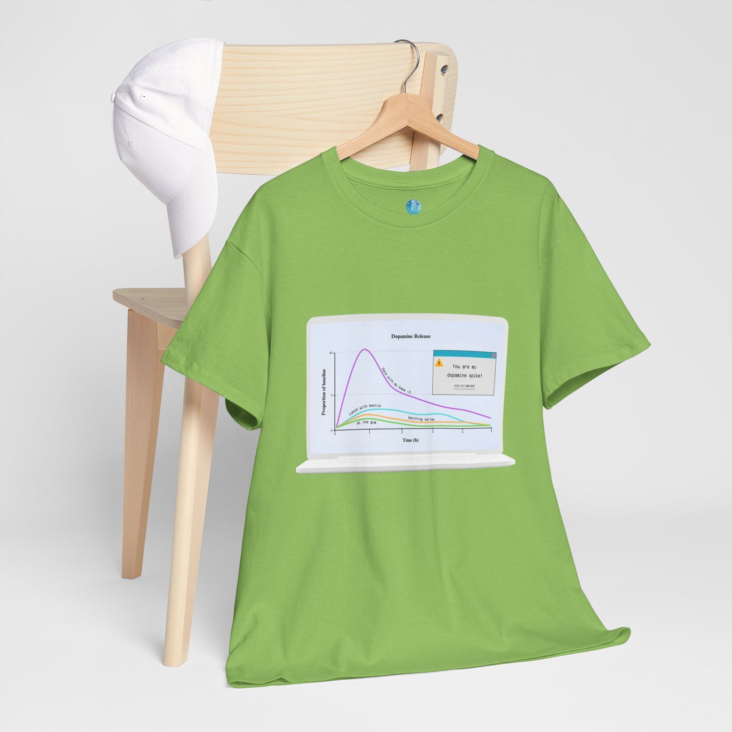 Valentine's Dopamine Chart Unisex Tee - Laptop design