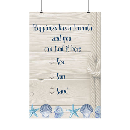 Beach House Decor Happiness Formula - Father's Day Gifts