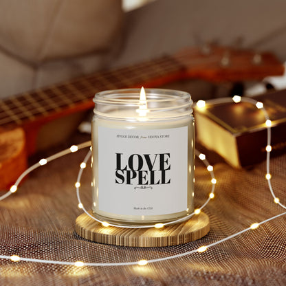 Love Spell Scented Candle – Romantic Coconut Apricot Wax