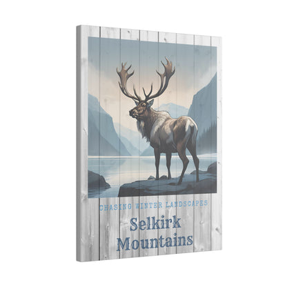 Canvas Print - Selkirk Mountains Winter Landscape (Multi-Size)