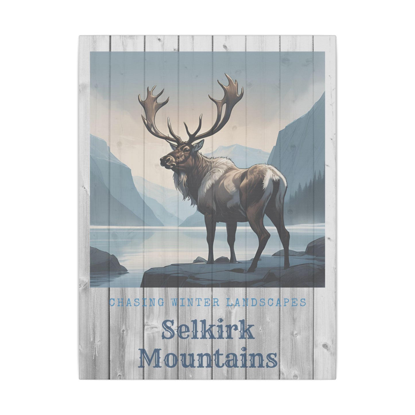 Canvas Print - Selkirk Mountains Winter Landscape (Multi-Size)