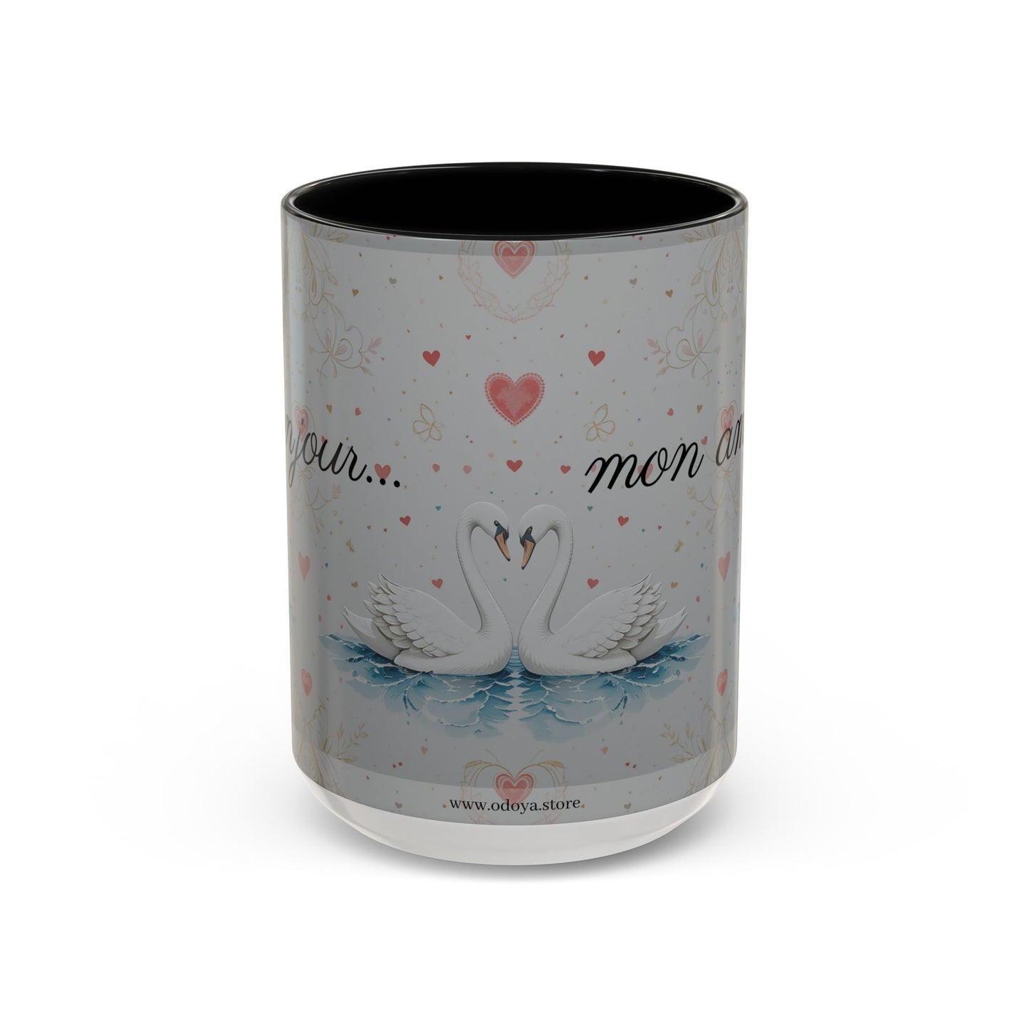 Valentine's Coffee Mug - White Swans