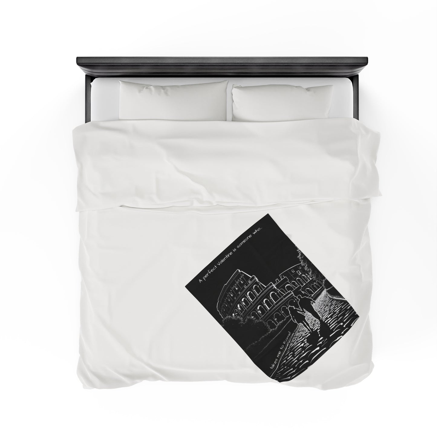 Valentine's Day Plush Blanket - Night in Rome