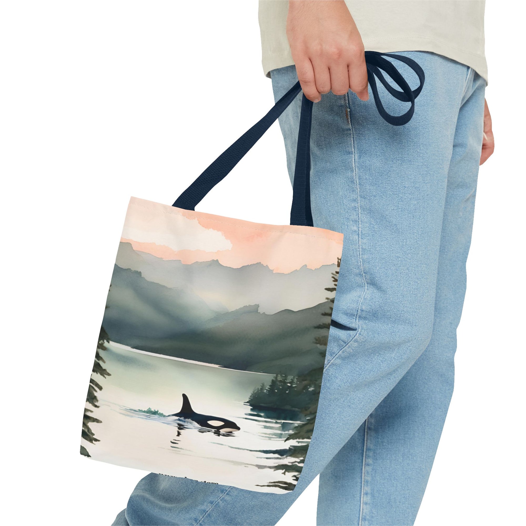 Orca and Sunset Beach Tote Bag