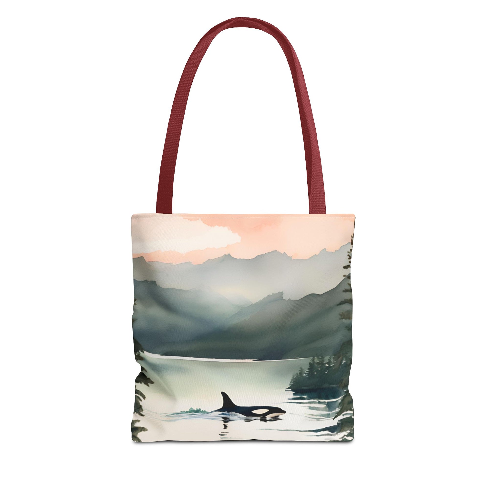 Orca and Sunset Beach Tote Bag