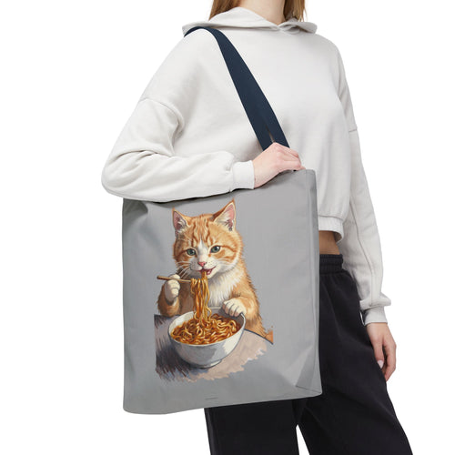 Alien Cat Noodle Tote Bag