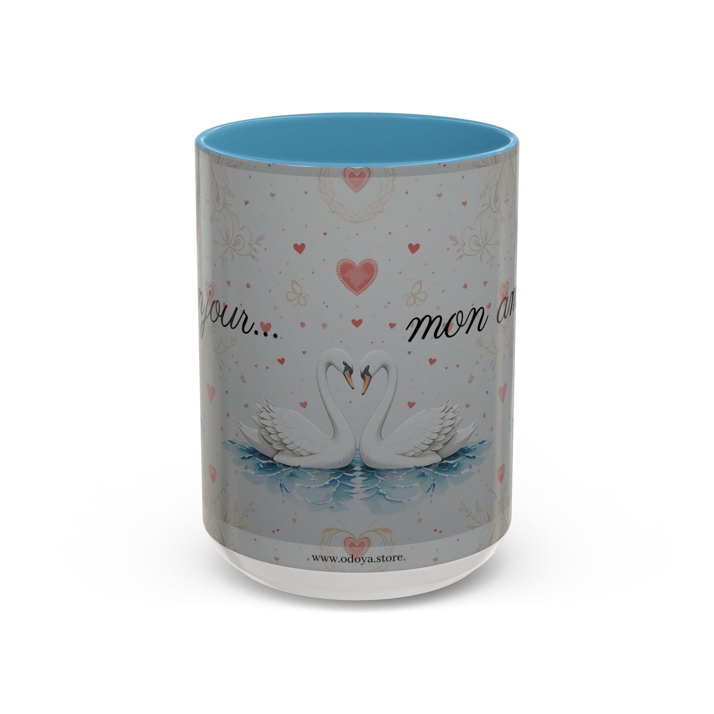 Valentine's Coffee Mug - White Swans