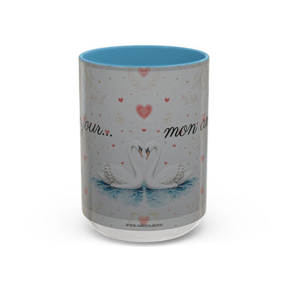 Valentine's Coffee Mug - White Swans