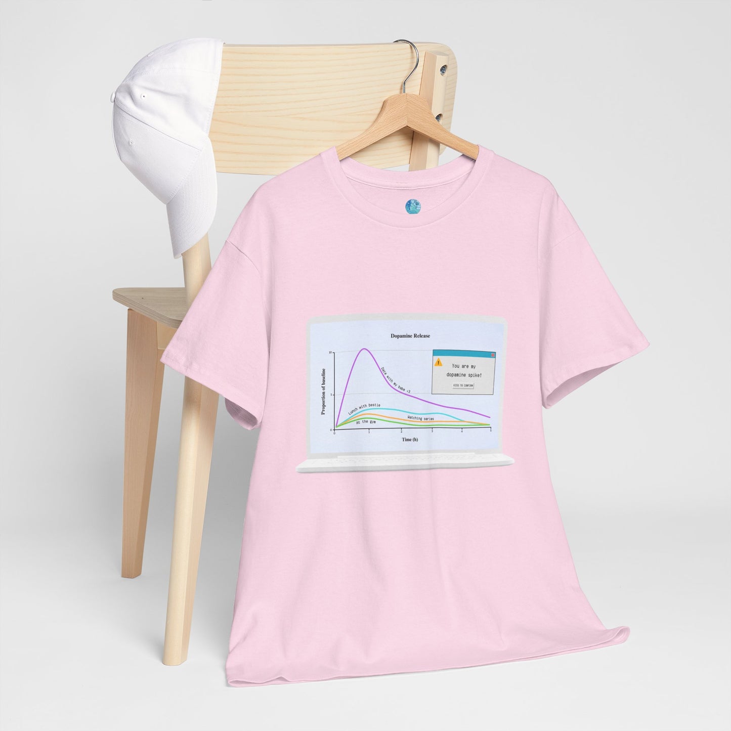 Valentine's Dopamine Chart Unisex Tee - Laptop design