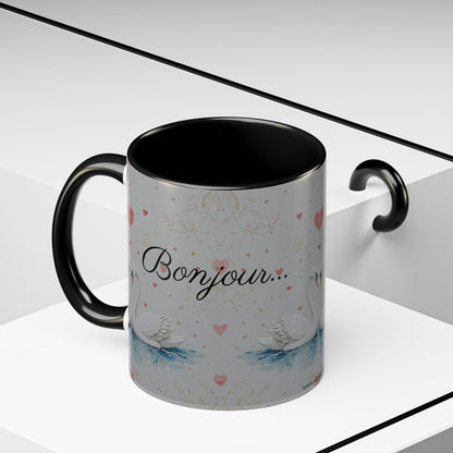 Valentine's Coffee Mug - White Swans