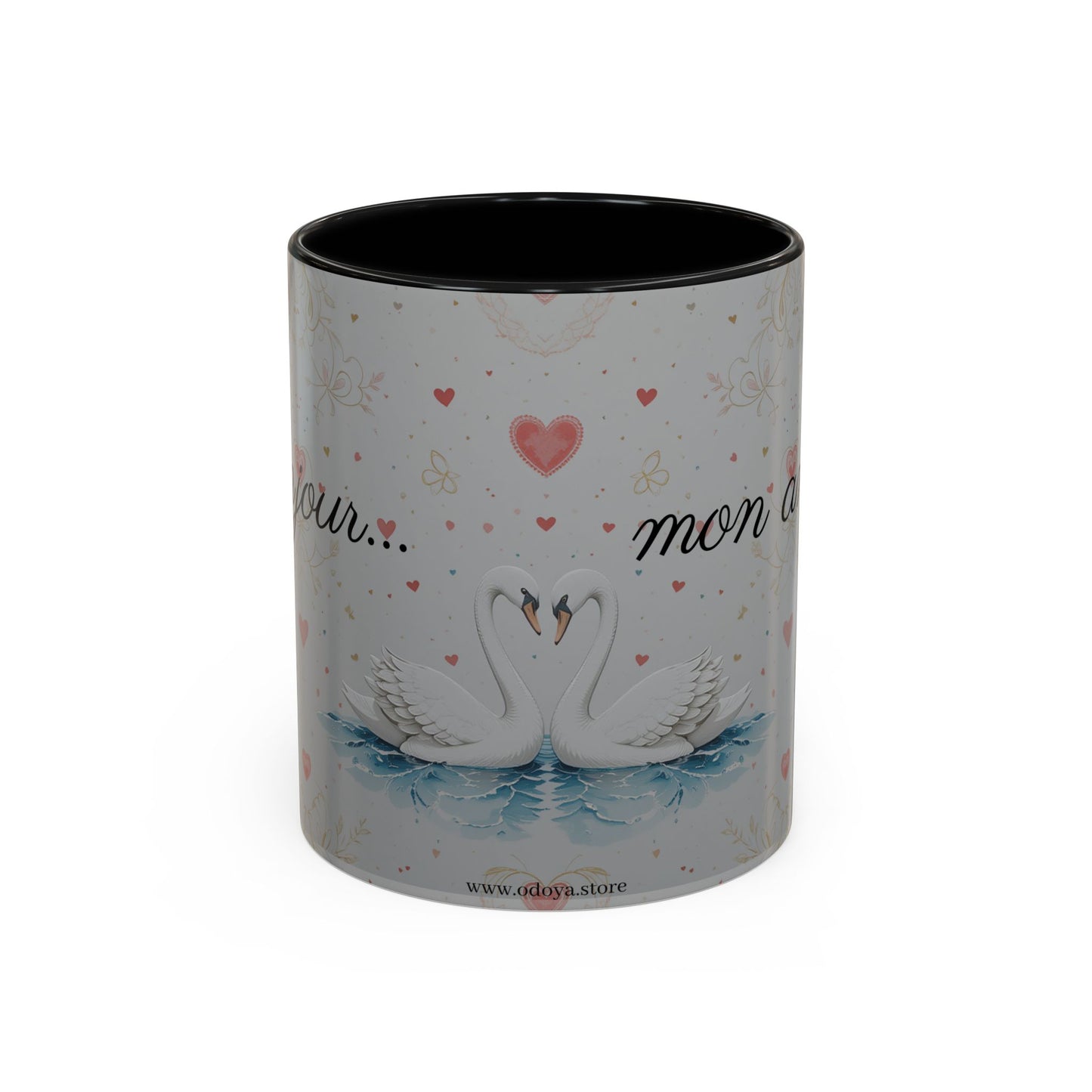 Valentine's Coffee Mug - White Swans