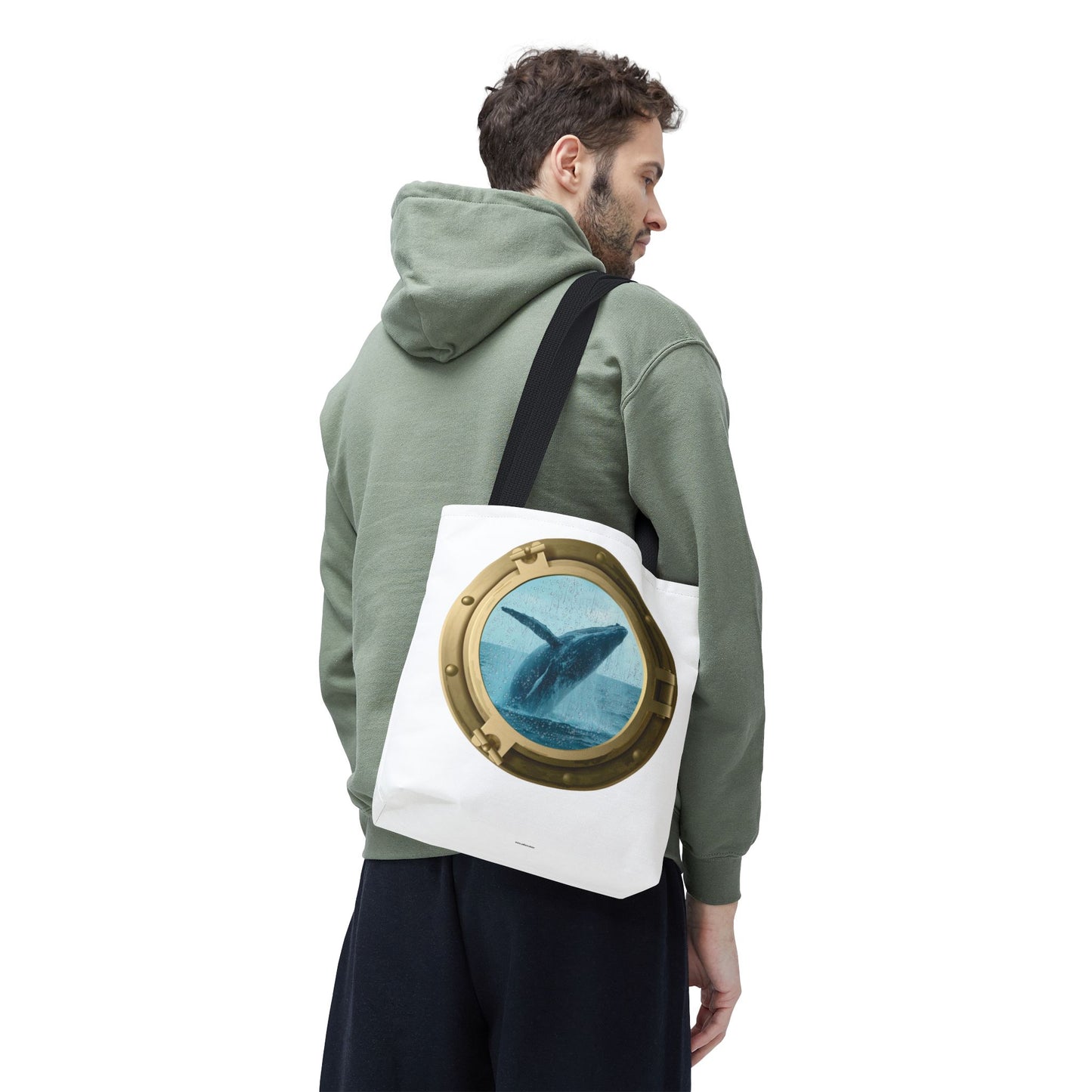 Whale Breaching Tote Bag